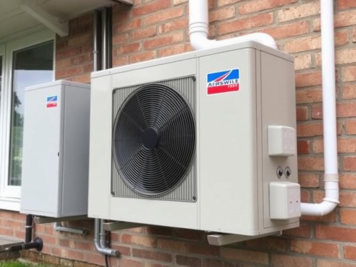 Geplaatste warmtepomp bij een woning in Schoten